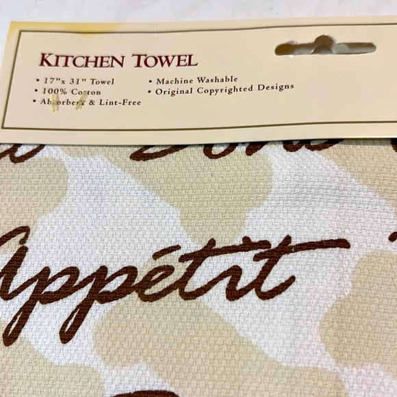 Fiddler's Elbow Kitchen Towel Boxer Puppy Bone Appetit Silk Screen - Picture 6 of 9